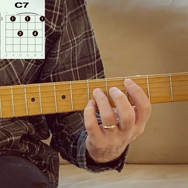 C7 chord for guitar 3rd fret